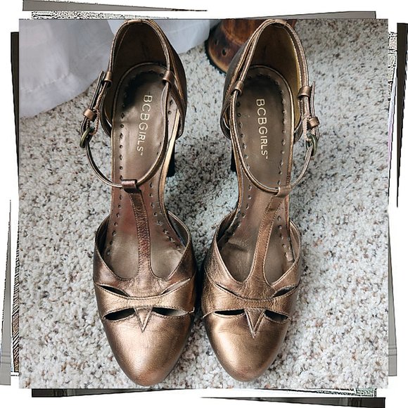 Victoria/1920’s flapper Copper Leather t-strap Heels - Picture 6 of 9